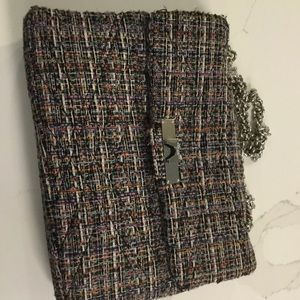 Kurt Geiger quilted tweed Mayfair bag